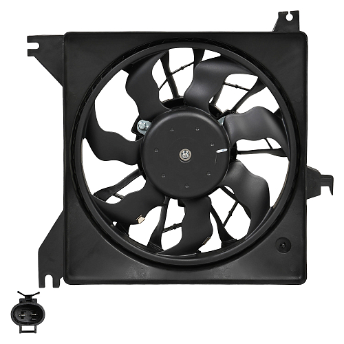 Электровентилятор охлаждения для автомобилей Лада 2190 Гранта/Калина II/Datsun on-Do (с кожухом)