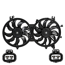 Электровентилятор охлаждения для автомобилей Infiniti FX (QX70) (08-) 3.5i/3.7i (2 вент.) (с кожухом)