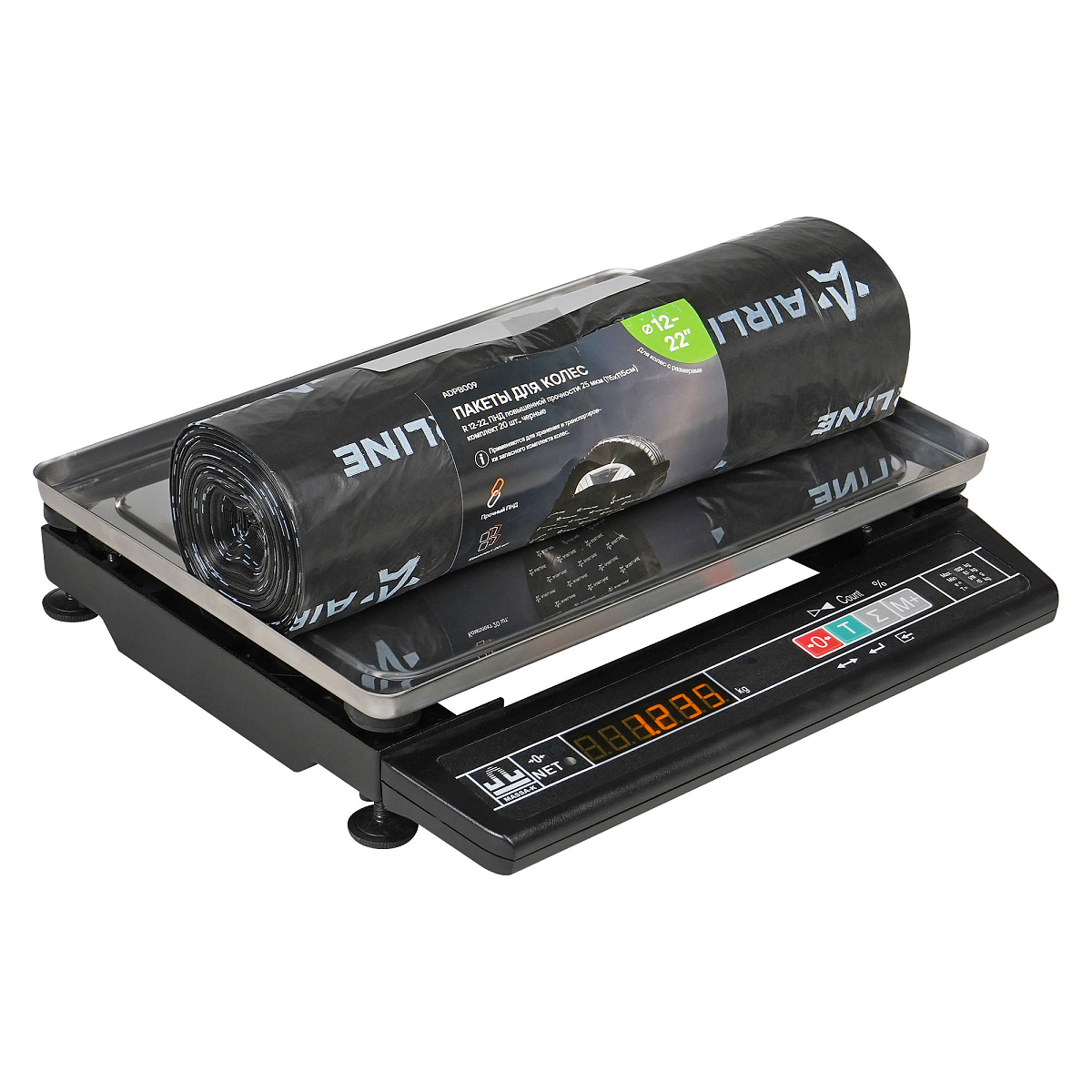 Пакеты для колес R12-22 PRO, 20 шт в рулоне, 115x115 см, ПНД повыш.прочн. 25 мкм, черн.