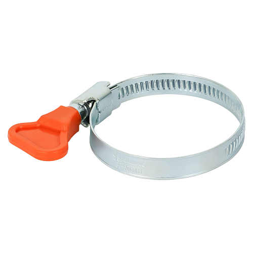 Хомут червячный 35-50/9мм с ключом, стандарт, W1(оцинк.)