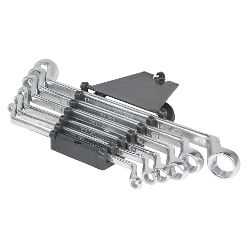 Набор ключей накидных с изгибом 6пр. (6х7мм-17х19мм) холдер