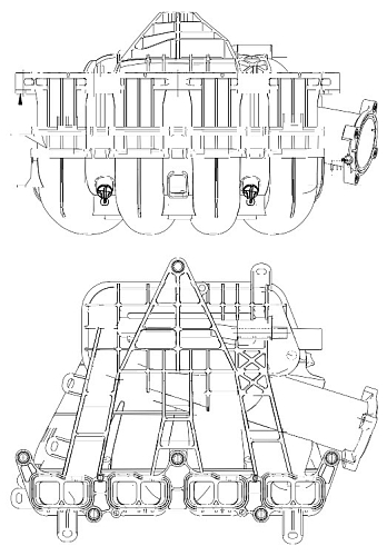 Коллектор впускной для а/м Mazda 6 (13-)/CX-5 (15-) 2.5i
