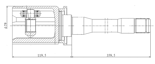 ШРУС внутренний передний правый для автомобилей BMW X5 G05 (18-) 3.0D