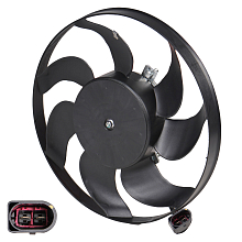 Электровентилятор кондиционера для автомобилей Skoda Octavia A5 (04-)/VW Golf V (03-) (без кожуха)