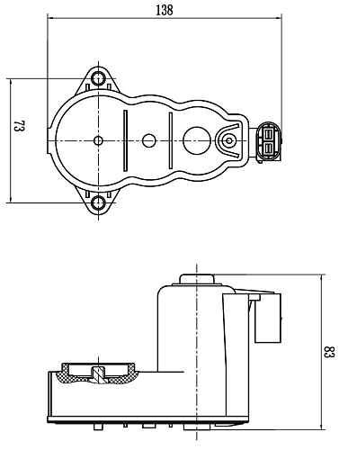 Электродвигатель стояночного тормоза для автомобилей Geely Coolray (18-)/Belgee X50 (23-)