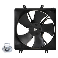 Электровентилятор охлаждения для автомобилей KIA Spectra (00-) (с кожухом)