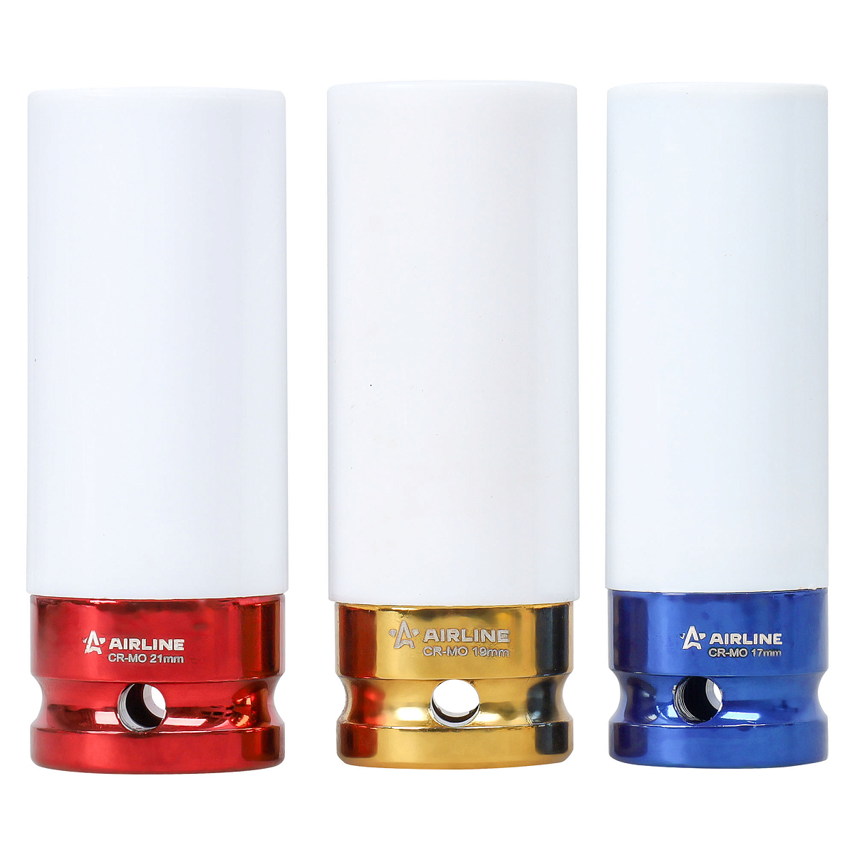 Набор головок ударных для колёсных дисков 1/2"DR L=78мм шестигранных удлинённых 3пр. (17,19,21мм) МП-серия