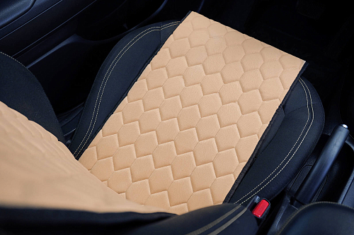 Накидки "Алькантара", передние (2 шт.), бежевые