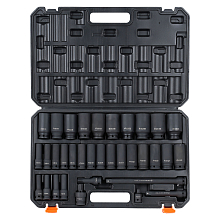 Набор головок ударных 1/2"DR L=78мм, 34пр. (8-36мм) пласт.кейс