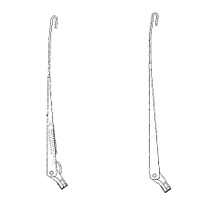 Рычаги стеклоочистителя для автомобилей УАЗ 452 "Буханка" (к-т 2 шт., 356 мм, крюк)