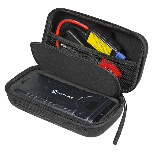 Аккумулятор пусковой (Booster) 16000мАч, 2000А, 14.8V, умные провода, пуск ДВС 5.0d, кейс