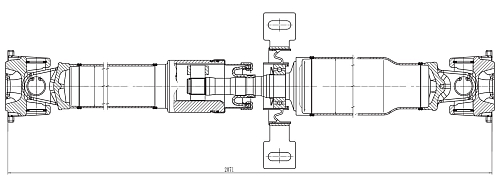 Карданный вал в сборе для автомобилей Renault Duster (10-)/Kaptur (16-)/Nissan Terrano (14-) (с усиленной крестовиной 64x25) задний