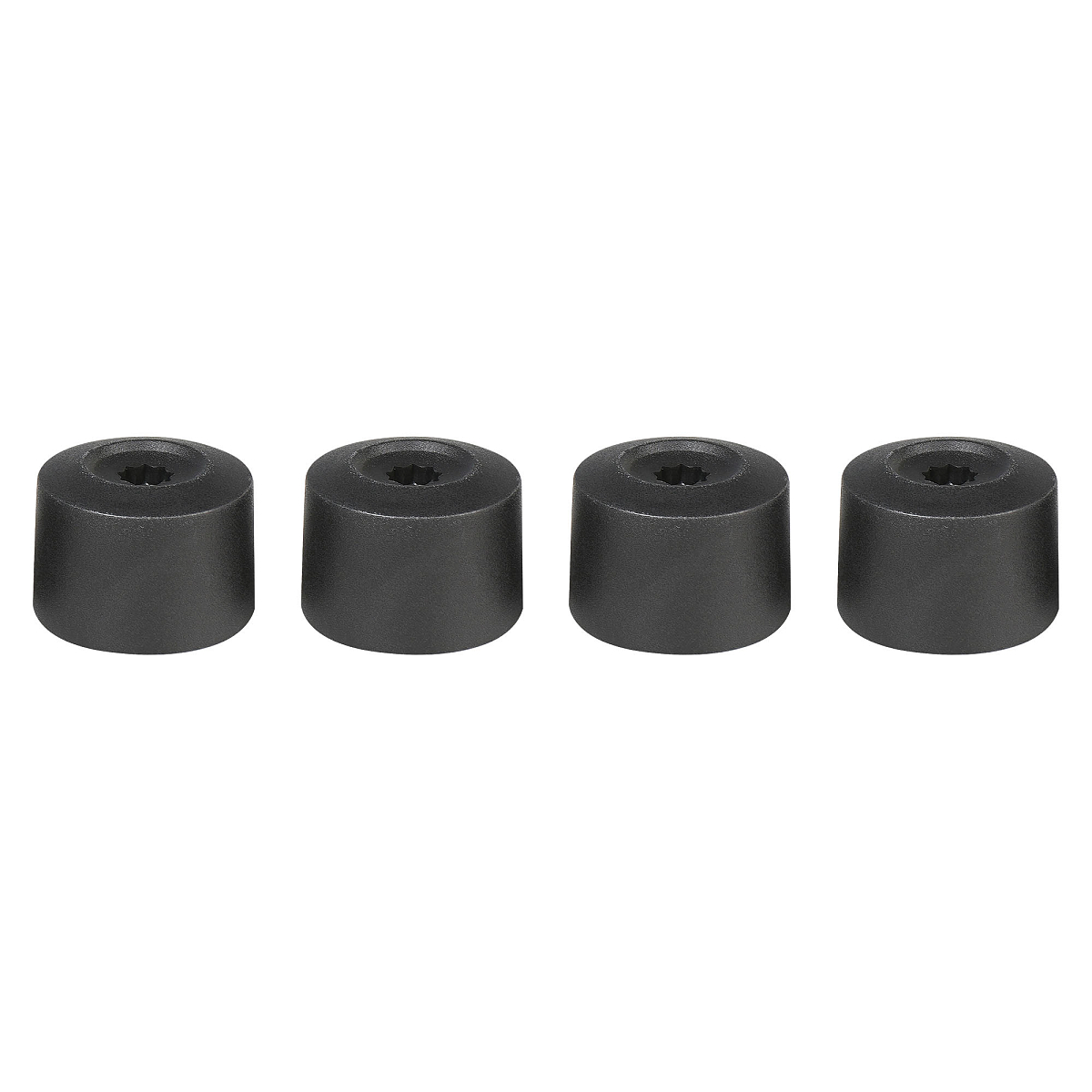 Колпачки на колесные болты/гайки с секретк. 17мм, кругл., черн.матов., пластик, 16+4шт.+съёмник