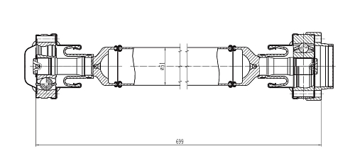 Карданный вал передний в сборе для автомобилей Suzuki Grand Vitara (05-) 2.4i (4WD)