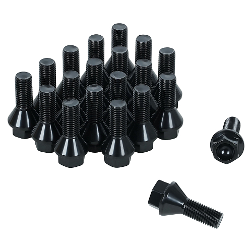 Болт колесный M12x1,5x25x45, конус, ключ 17, чёрный электрофорез, 20 шт для а/м BMW