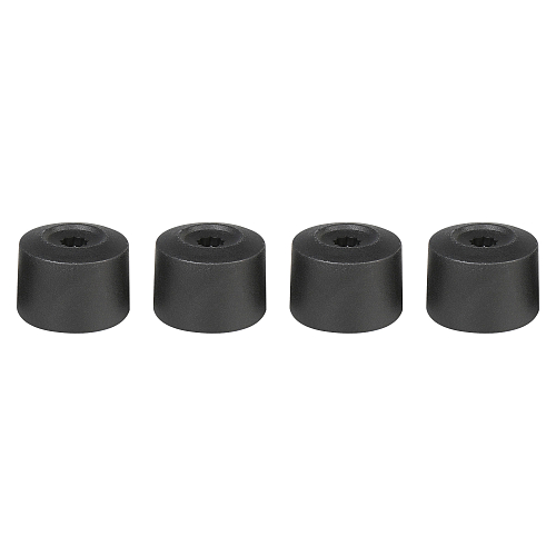 Колпачки на колесные болты/гайки с секретк. 17мм, кругл., черн.матов., пластик, 16+4шт.+съёмник