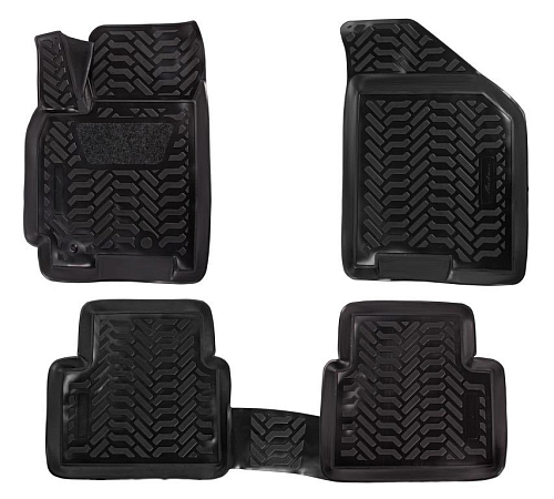 Ковры для Chevrolet Lacetti (04-12), 4 шт., выс. борт, 3D с подпятником, ТЭП, черн.