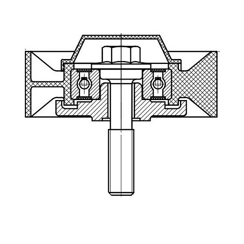 Ролик приводного ремня для автомобилей Skoda Fabia (08-) 1.2i (опорный) с кондиционером