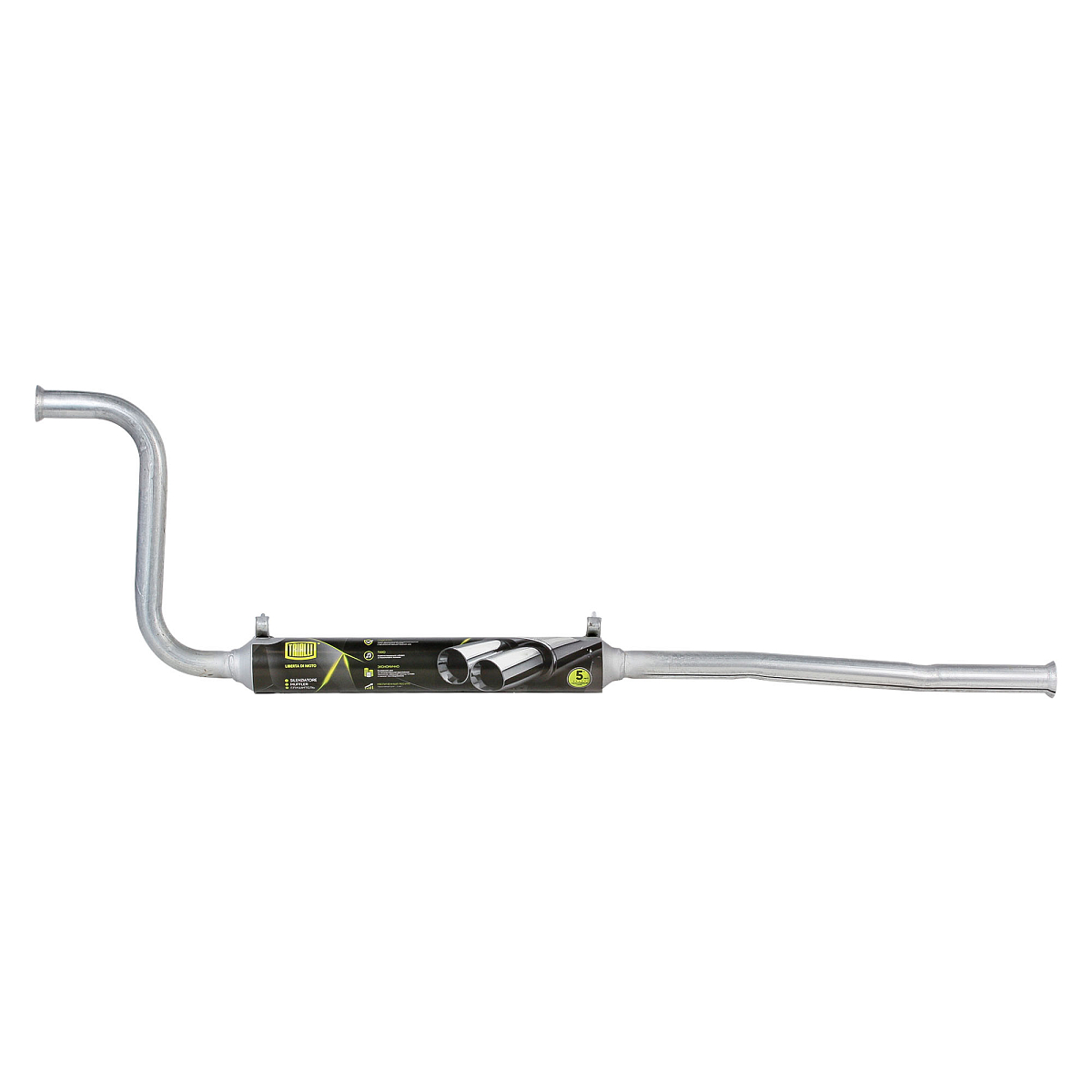 Глушитель для автомобилей Лада 2108 дополнительный (резонатор) со стронгером (алюминизированная сталь) T-Sport