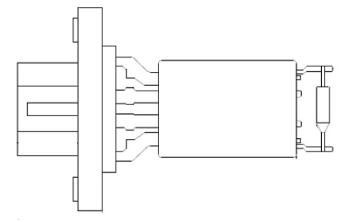 Резистор электровентилятора отопителя для автомобилей Ford Focus II (05-)/Mondeo IV (07-)