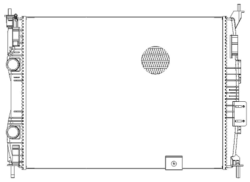 Радиатор охлаждения для автомобилей Qashqai (06-) 1.6i MT (с пароотвод. штуцером)