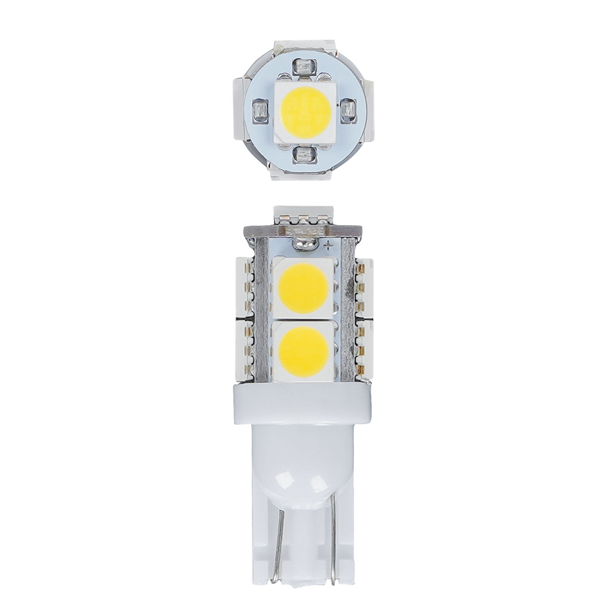 Лампа светодиодная W5W (T10) STANDARD, 6000K (Белый), 24В, 1.2Вт, 9LED, Полярная