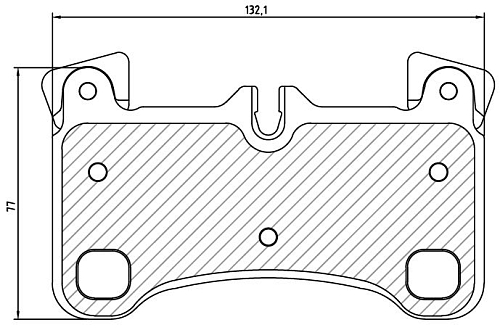 Колодки тормозные дисковые задние (керамические) для автомобилей Audi Q7 (06-)/Porsche Cayenne (02-) 132x82мм [серия PRO]