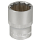 Головка торцевая 1/2"DR двенадцатигранная 22мм, L=38мм пласт.подвес