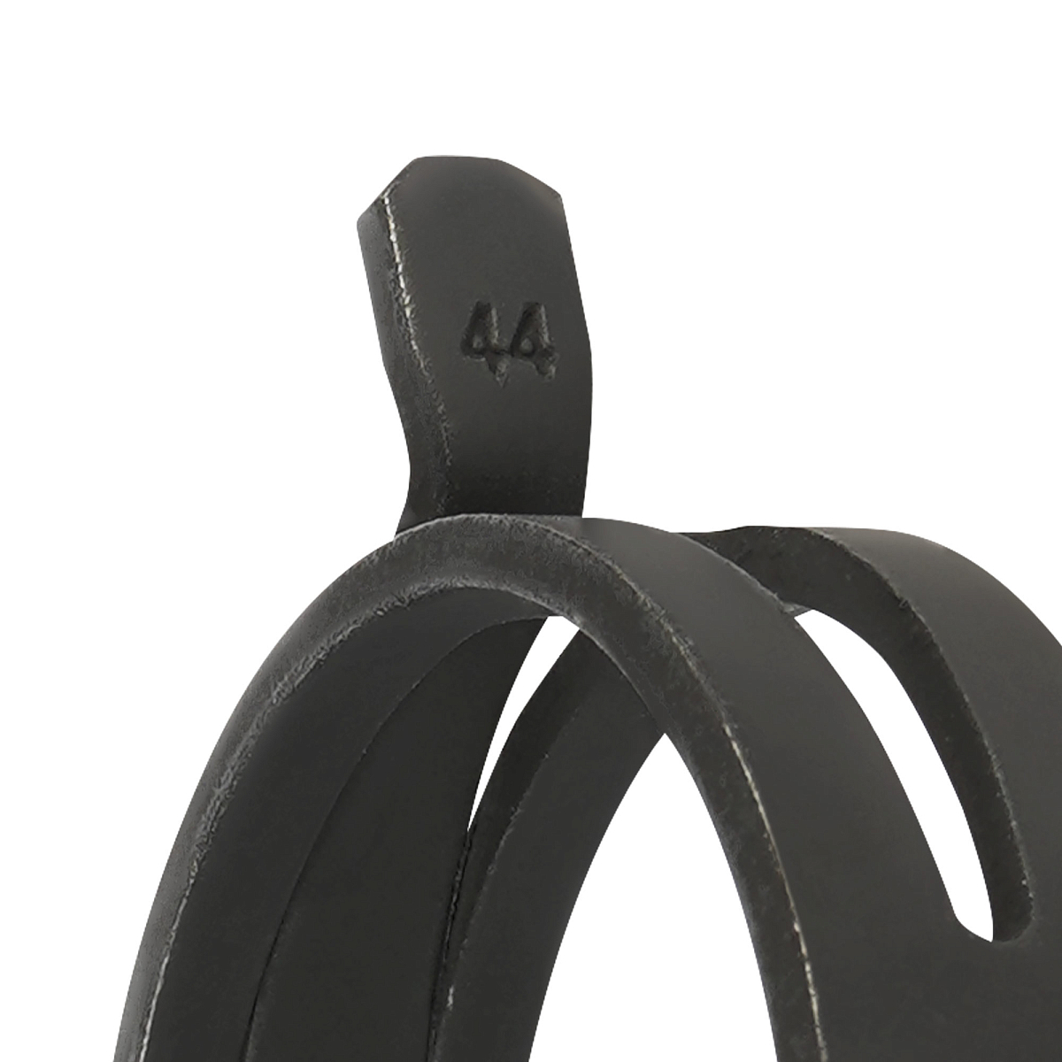 Хомут пружинный 44 (38,5-46,5/12мм), мин.42,5мм, самозажимной, хром-цинк(dacromet),черный