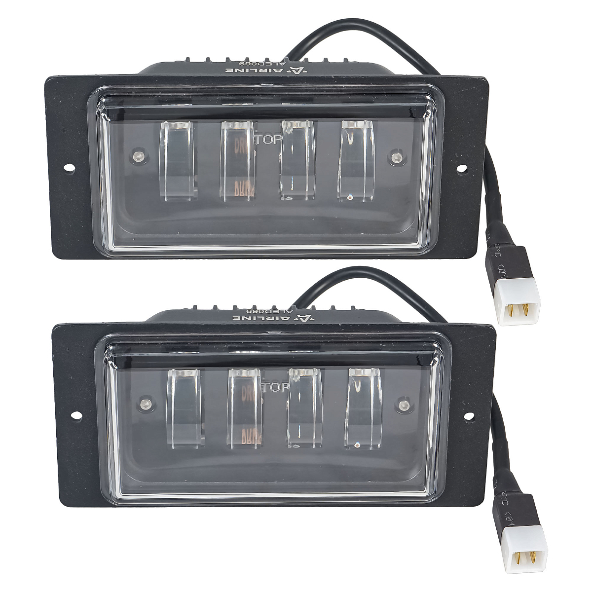 Фары противотуманные светодиодные для Лада 2110-2115, КАМАЗ, 42Вт (21Вт x 2), H3, Белый, 174x85x60 мм, комплект 2шт.