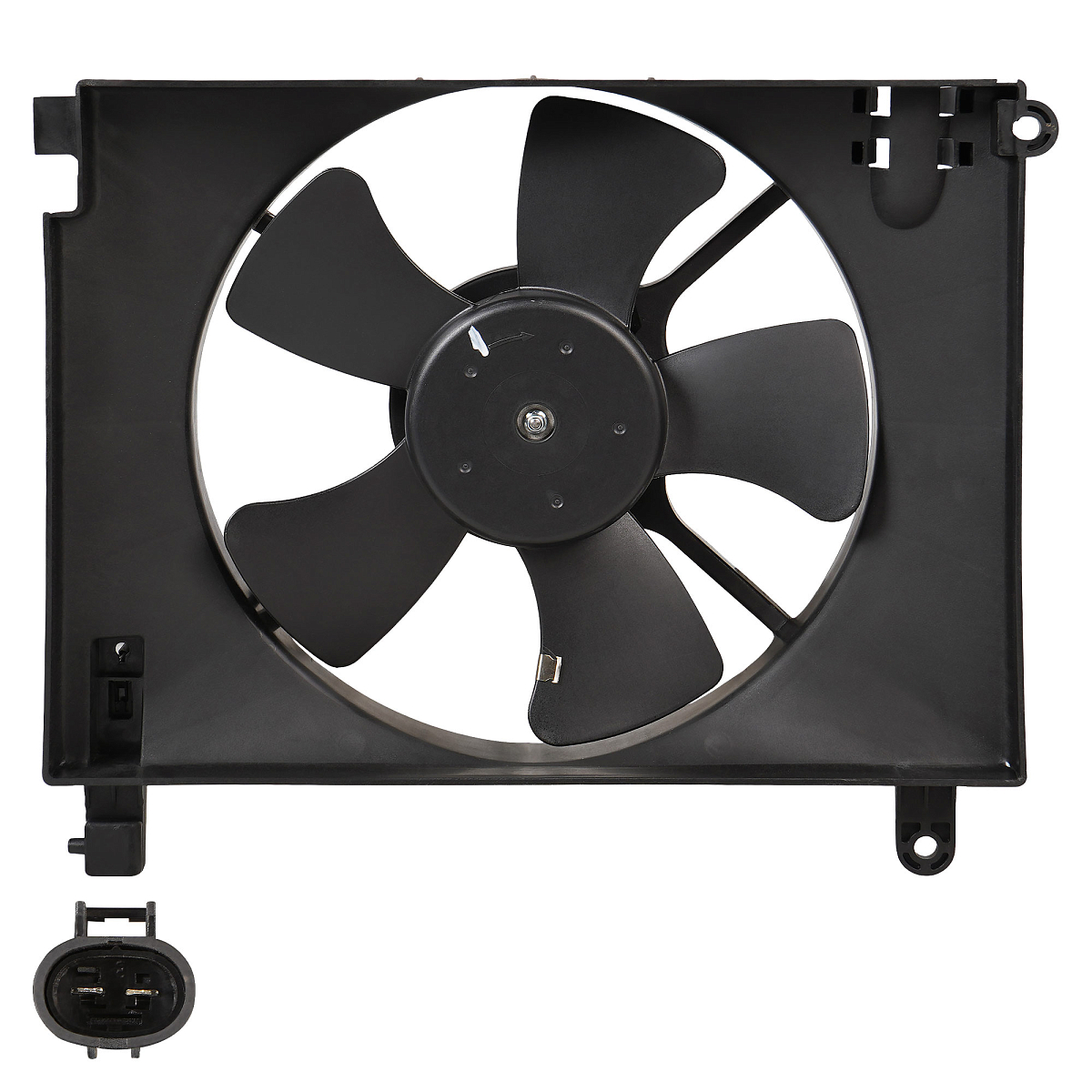 Электровентилятор охлаждения для автомобилей Chevrolet Aveo (02-) (с кожухом 354x440)