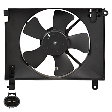 Электровентилятор охлаждения для автомобилей Chevrolet Aveo (02-) (с кожухом 354x440)