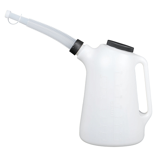 Емкость (лейка) мерная PRO 8л пластиковая для масла и тех. жидк., резьб. крышка