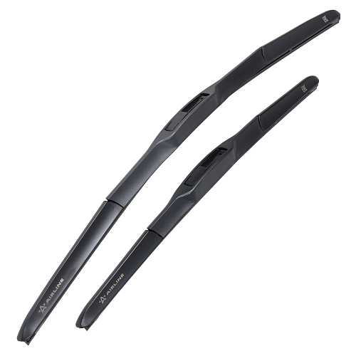 Щетки стеклооч комплект (2 штуки) 600/450мм (24"/18") гибридные с креплением "Крючок 9x3, 9x4 мм" (AWBM272)