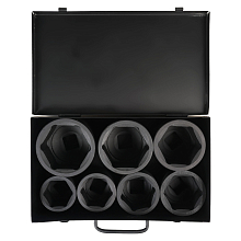 Набор головок ударных 1"DR L=60мм, 7пр. (46-75мм) металл.кейс