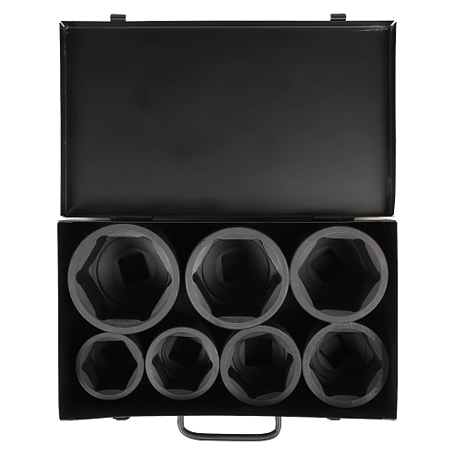 Набор головок ударных 1"DR L=60мм, 7пр. (46-75мм) металл.кейс