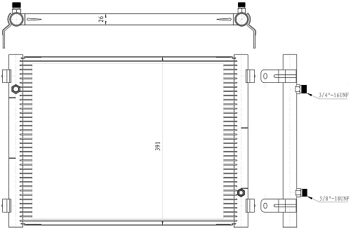 Радиатор кондиционера для экскаваторов-погрузчиков Terex TLB 825