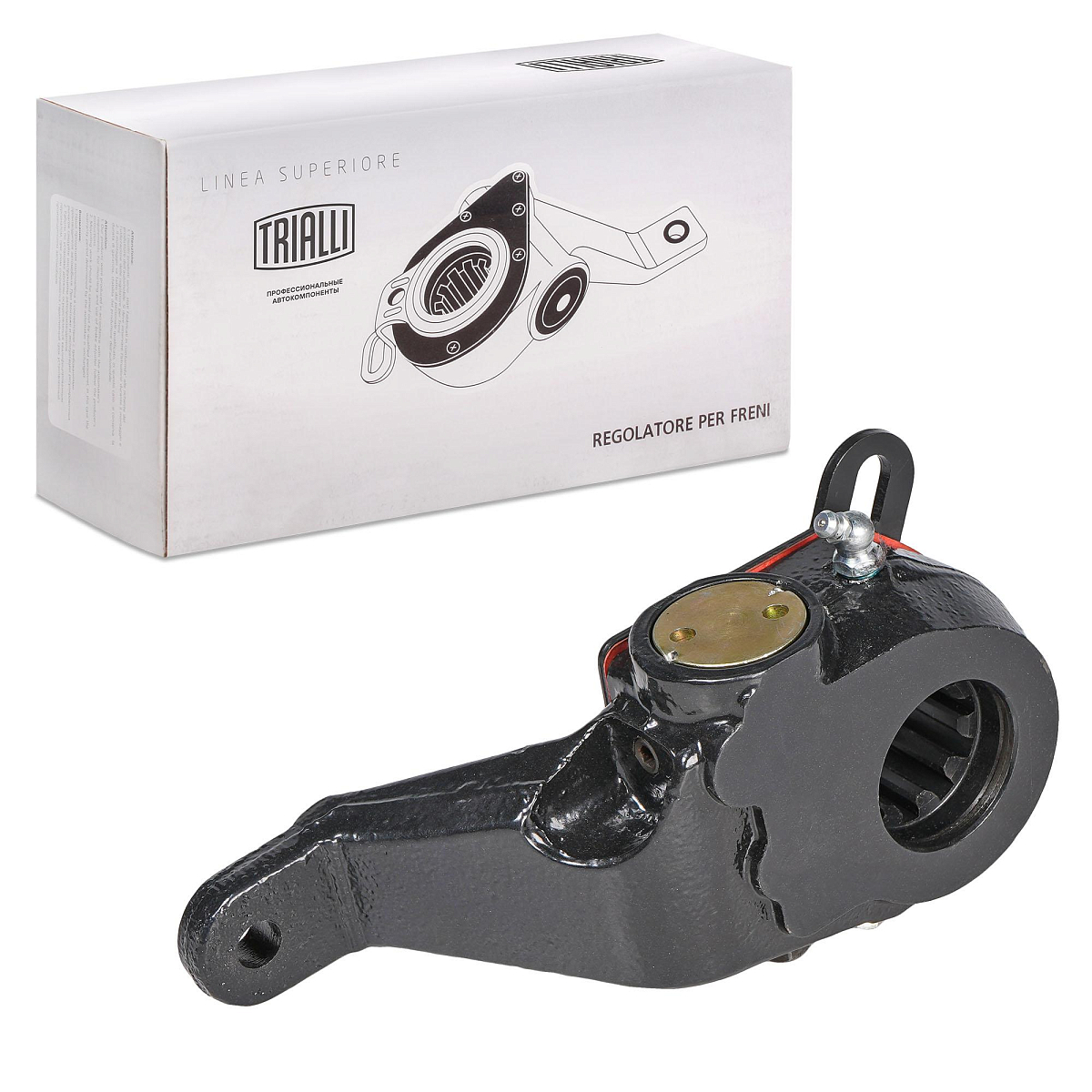 Рычаг тормоза регулировочный автоматический (трещотка) для автомобилей МАЗ 5440 / 544069 / 643068 средний левый / задний правый (широкий шлиц)