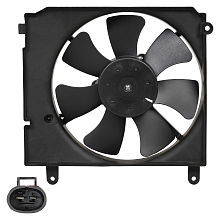 Электровентилятор охлаждения для автомобилей Chevrolet Lanos (97-) (с кожухом)