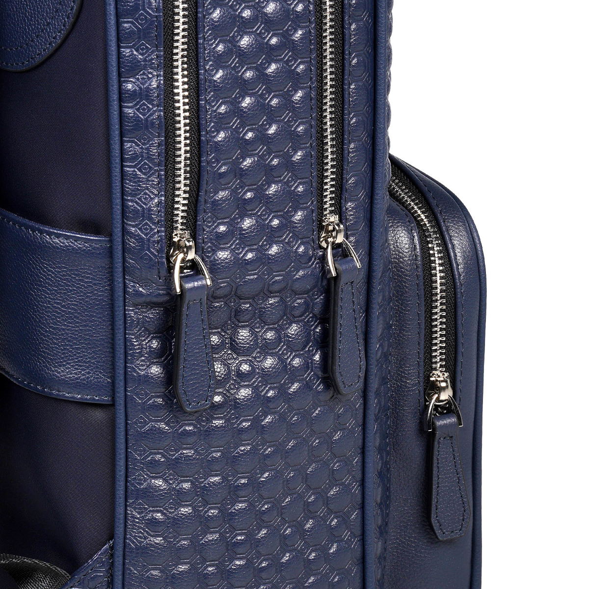 Рюкзак кожаный синий CR