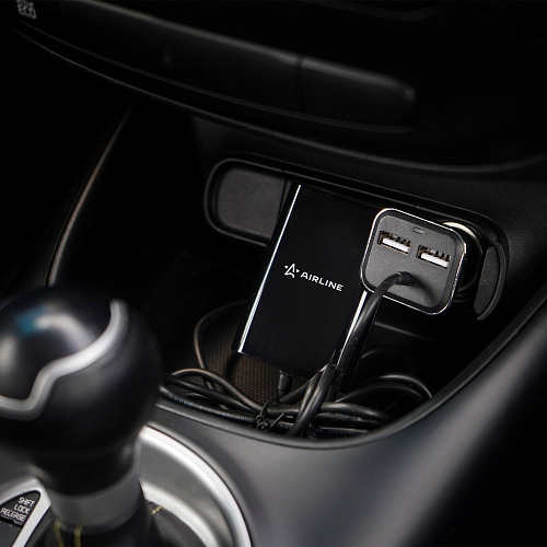 Зарядное устройство универсальное 4 USBx7.3A (2USB 1A+2.1A в прикуриватель + кабель 1.8 метра 2USBx2.1A для задних кресел)