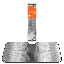 Шторка солнцезащитная 60*125см на лобовое стекло, 140г/м2, серая (60*125 см)