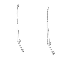 Рычаги стеклоочистителя для автомобилей УАЗ Patriot (к-т 2 шт., н/о, 380 мм, крюк)