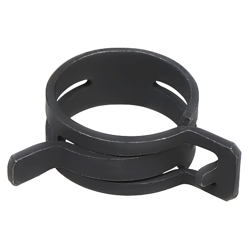 Хомут пружинный 25 (23,5-26,8/12мм), мин.24мм, самозажимной, хром-цинк(dacromet),черный