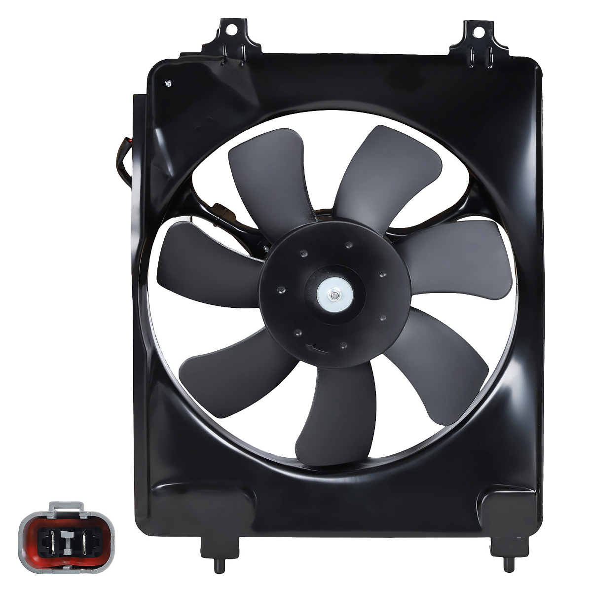 Э/вентилятор кондиционера для а/м Honda Civic 5D (06-) 1.8i (с кожухом)