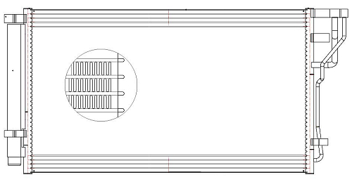 Радиатор кондиционера для автомобилей Sonata VII (LF) (14-) 2.0i/2.4i M/A