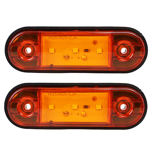 Огонь габаритный светодиодный, 12/24В, оранжевый, комплект 2 шт.