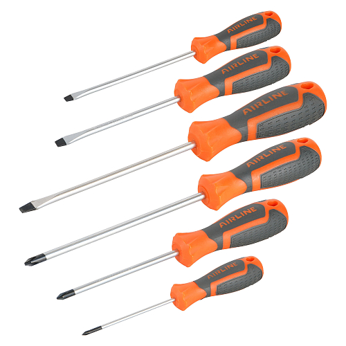 Набор отверток 6пр. (SL4х100мм,SL5х100мм,SL6х150мм,PH0х75мм,PH1х100мм, PH2х150мм), коробка