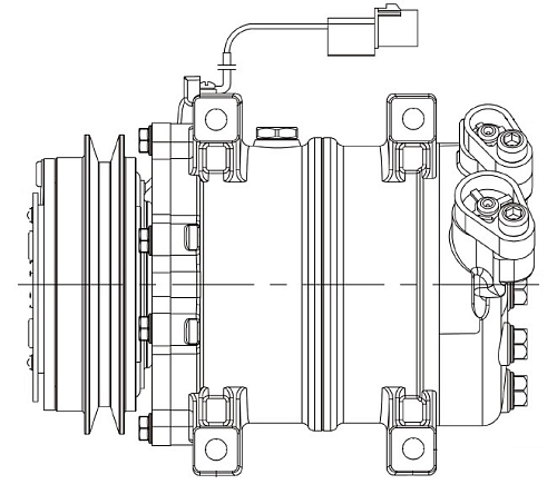 Компрессор кондиционера для автомобилей Pajero Sport (08-)/L200 (06-) 2.5D