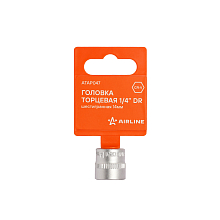 Головка торцевая 1/4"DR шестигранная 14мм, L=25мм пласт.подвес